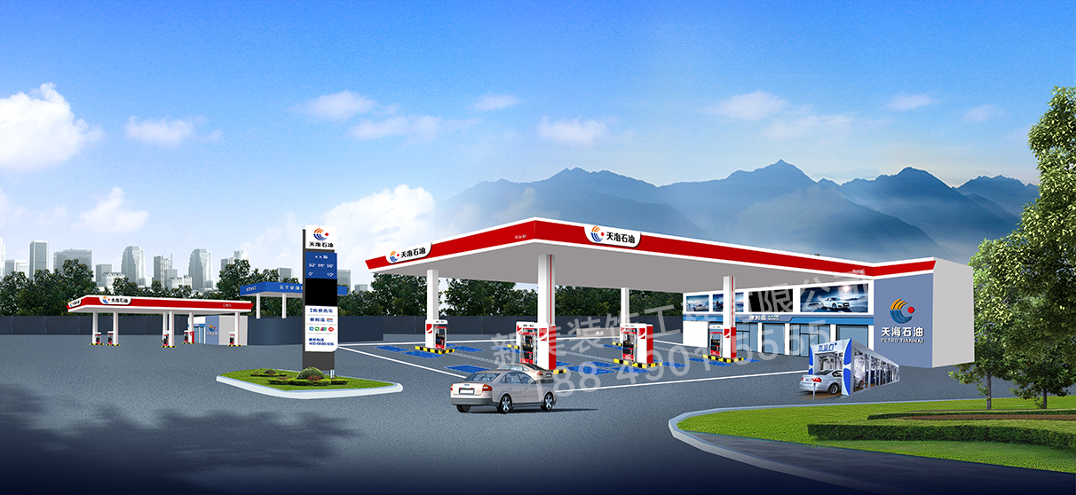 加油站效果图