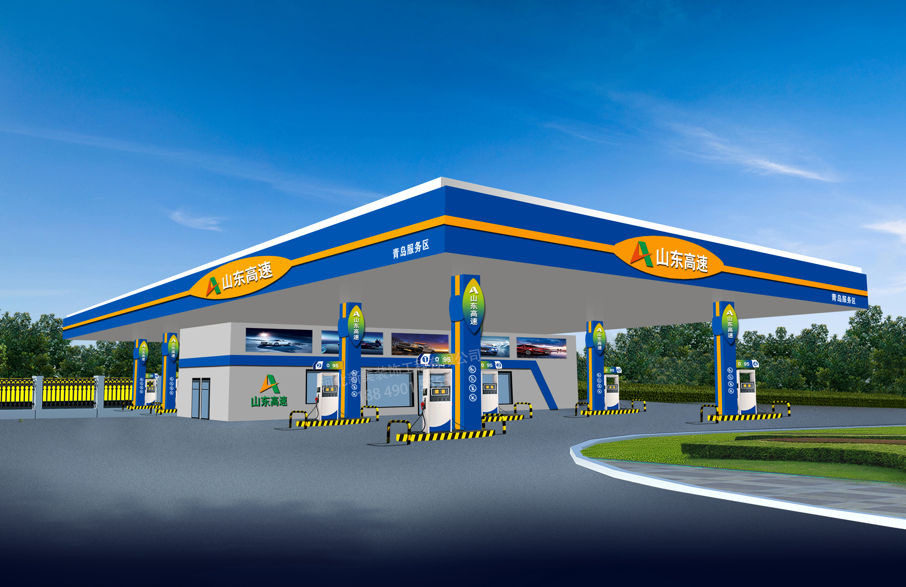 加油站效果图
